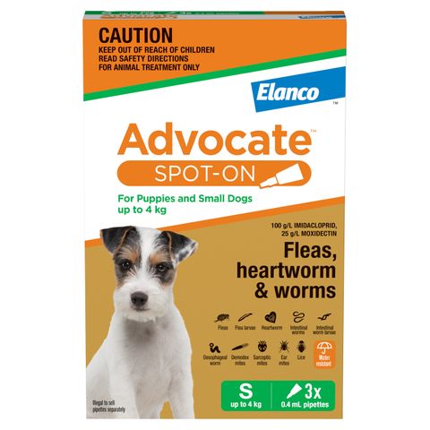 ADVOCATE DOG SMALL GREEN 0-4KG 3PACK