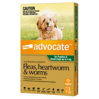 ADVOCATE DOG SMALL GREEN 0-4KG 3PACK