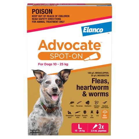 ADVOCATE DOG LARGE RED 10-25KG 3PACK