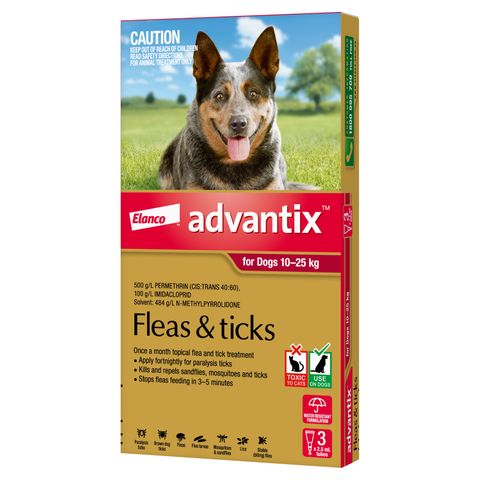 ADVANTIX LARGE DOG 10-25KG RED 3PACK