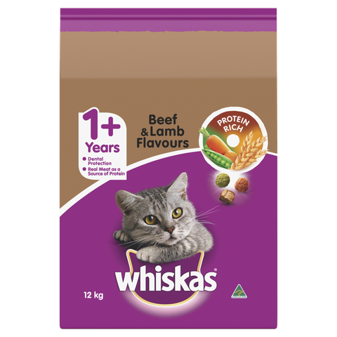 WHISKAS VB BEEF LAMB LIVER & VEG 12KG