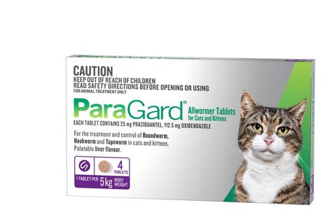 PARAGARD ALLWORMER FOR CATS 0-5KG 4TABS