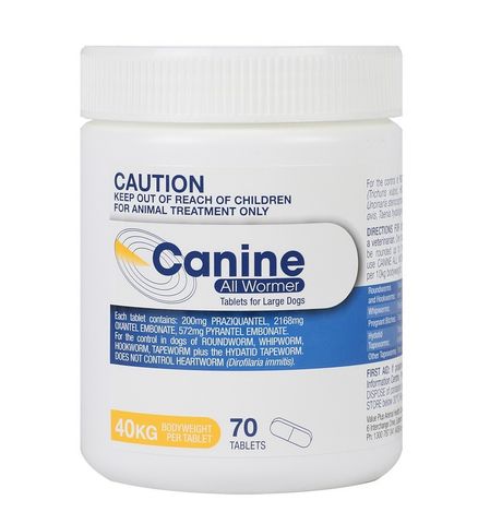 VALUEPLUS CANINE DOG 40KG 70TABS