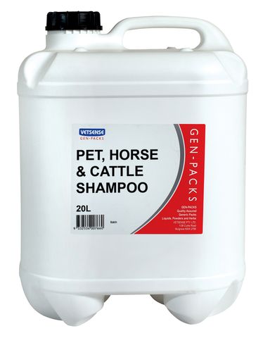VETSENSE GEN-PACK PET HORSE AND CATTLE SHAMPOO 20L