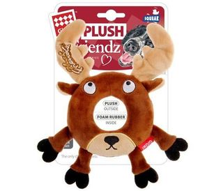 GIGWI PLUSH RUBBER RING DEER MED