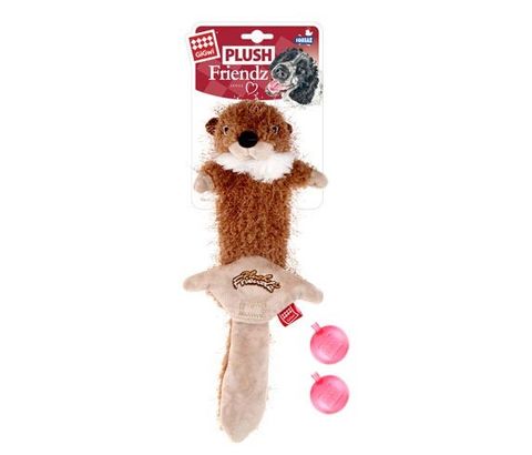 GIGWI PLUSH FRIENDZ SQUIRREL SKIN MEDIUM