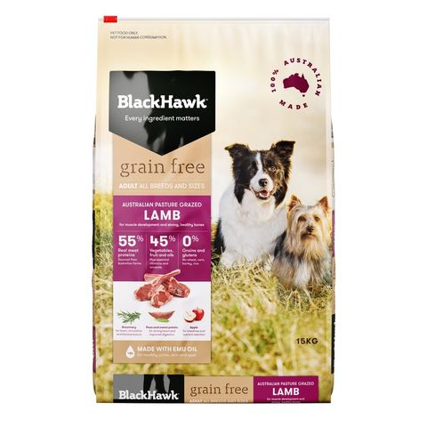 BLACK HAWK ADULT GRAIN FREE LAMB 15KG