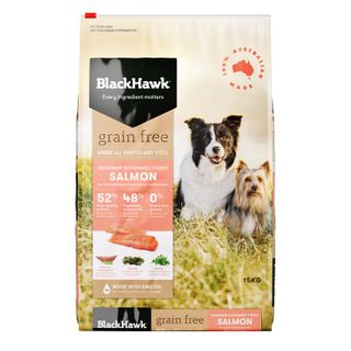 BLACK HAWK ADULT GRAIN FREE SALMON 15KG