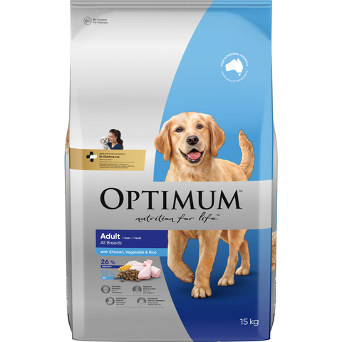 OPTIMUM DOG ADULT CHICKEN VEGETABLE RICE 15KG