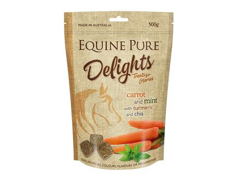EQUINE PURE DELIGHTS CARROT MINT TURMERIC CHIA 500G