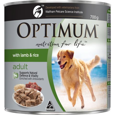 OPTIMUM DOG ADULT LAMB & RICE 700GX12