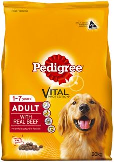 PEDIGREE ADULT WITH REAL BEEF 20KG