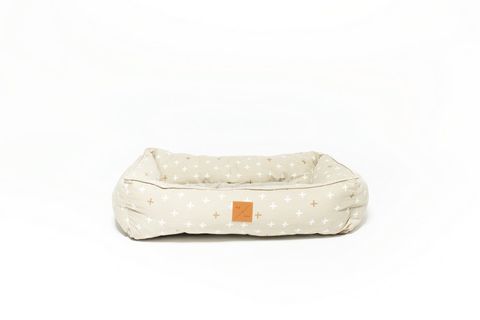 MOG AND BONE BOLSTER BED OATMEAL MEDIUM CROSS SMALL