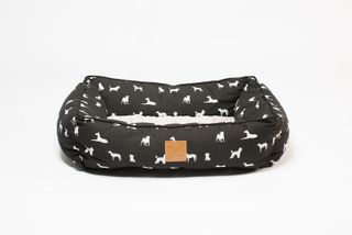 MOG AND BONE BOLSTER BED BLACK DOG LARGE