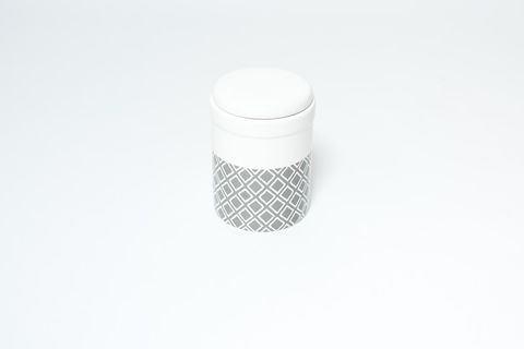 MOG AND BONE CERAMIC TREAT CANISTER GREY IKAT 1.5L