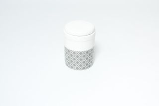 MOG AND BONE CERAMIC TREAT CANISTER GREY IKAT 1.5L