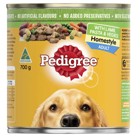 PEDIGREE HOMESTYLE LAMB PASTA VEGETABLE 700GX12