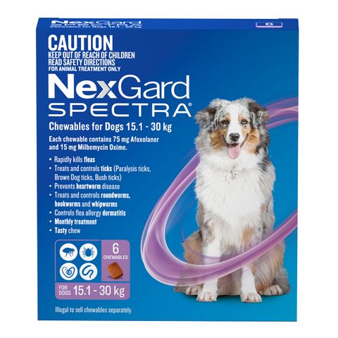 NEXGARD SPECTRA 15.1-30KG 6PACK