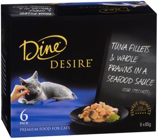 DINE DESIRE TUNA FILLET PRAWN SEAFOOD SAUCE 6X85G