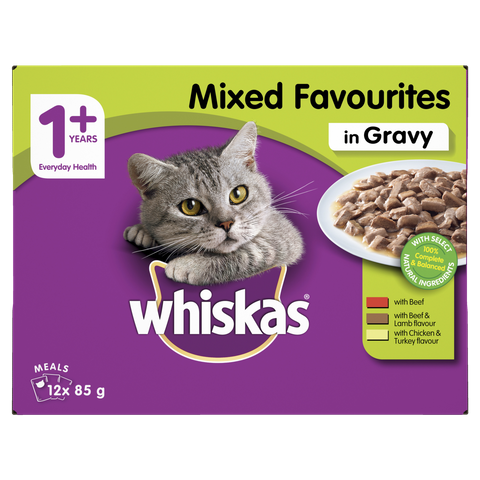 WHISKAS FAVOURITES MIXED SELECTION MVMS 12X85G