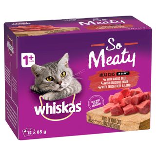 WHISKAS OH SO MEATY MEAT CUTS 12X85G