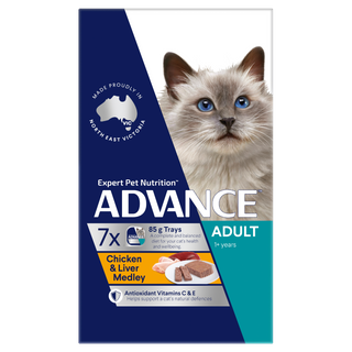ADVANCE CAT ADULT CHICKEN & LIVER 7X85G