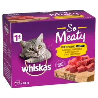 WHISKAS OH SO MEATY WITH POULTRY 12X85G