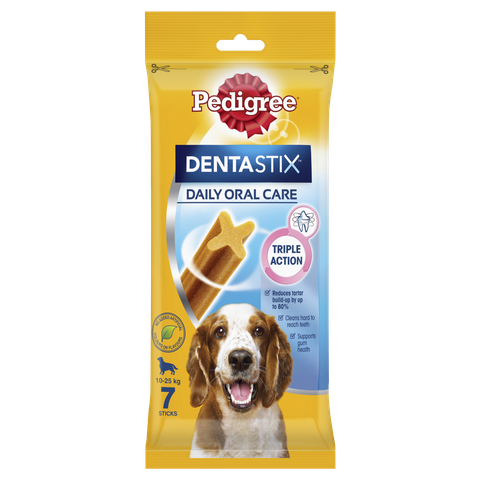 PEDIGREE DENTASTIX MED 7 PIECES BAG 180G