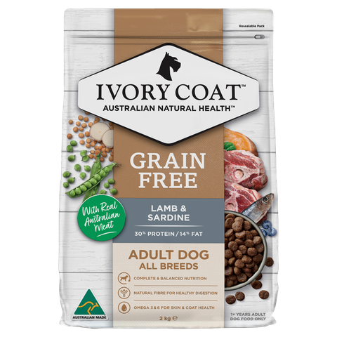 IVORY COAT LAMB & SARDINE ADULT DOG 2KG