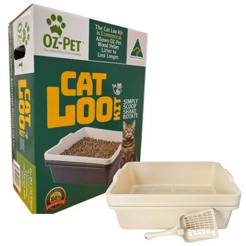 OZ PET CAT LOO KIT BEIGE