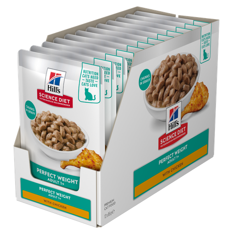 SCIENCE DIET FELINE PERFECT WEIGHT 85GX12
