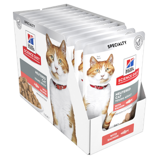 SCIENCE DIET FELINE ADULT NEUTERED SALMON 85GX12