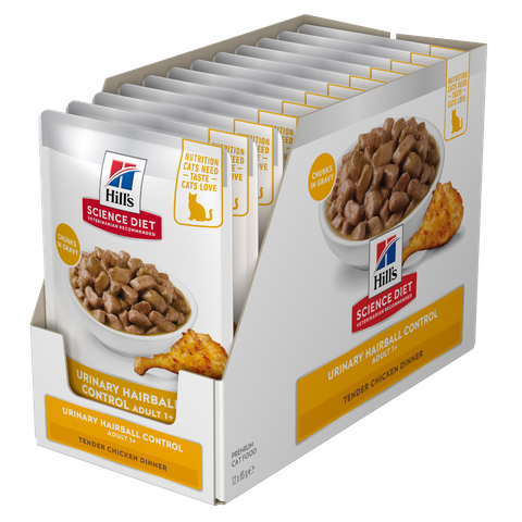 SCIENCE DIET FELINE URINE HAIRBALL CHICKEN 85GX12