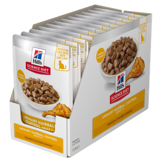 SCIENCE DIET FELINE URINE HAIRBALL CHICKEN 85GX12