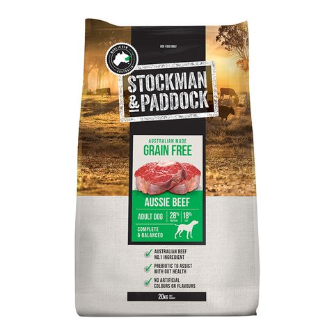 STOCKMAN & PADDOCK GRAIN FREE BEEF 20KG