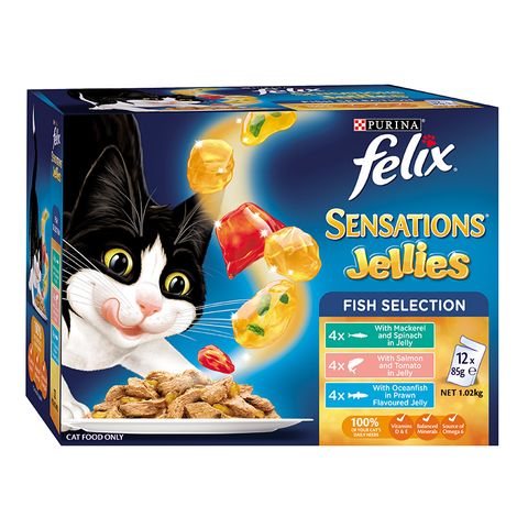 FELIX SENSATIONS JELLIES FISH SELECTION 12X85G