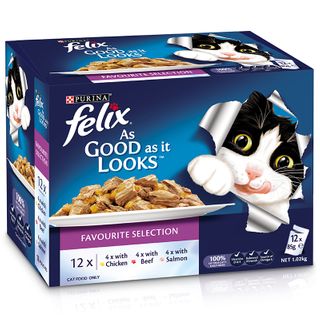 FELIX AS GOOD AS IT LOOKS FAVOURITE SELECT MULTIPACK 12X85G