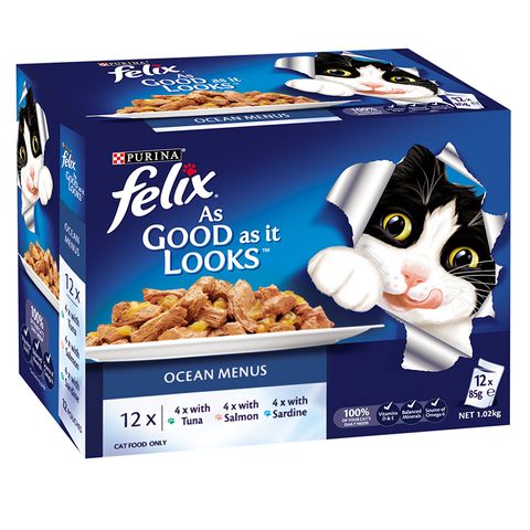 FELIX AS GOOD AS IT LOOKS OCEAN MENU MULTIPACK 12X85G