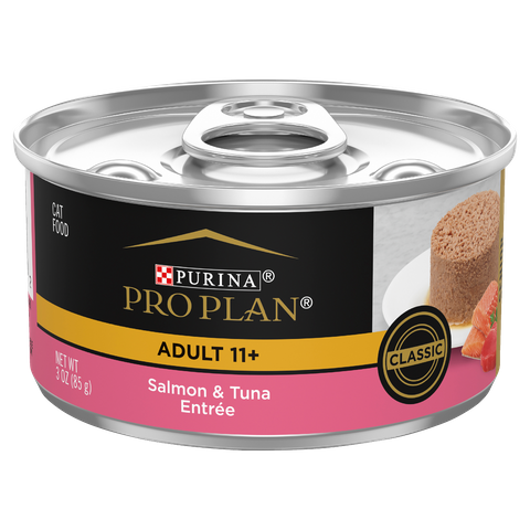 Pro Plan Adult 11+ Salmon & Tuna Entrée Wet Cat Food 85Gx24