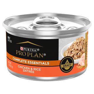 Pro Plan Complete Essentials Chicken & Rice Entrée In Gravy Wet Cat Food 85Gx24