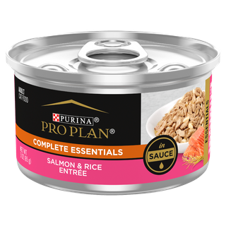 Pro Plan Complete Essentials Salmon & Rice Entrée In Sauce Wet Cat Food 85Gx24