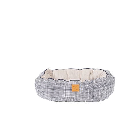 MOG AND BONE 4SEASONS REVERSIBLE CIRCULAR BED NAVY LINEN XL