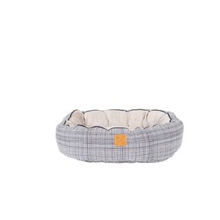 MOG AND BONE 4SEASONS REVERSIBLE CIRCULAR BED NAVY LINEN XL