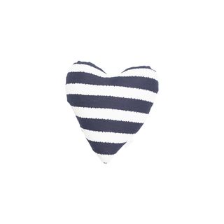 MOG AND BONE SOFT TOY HEART NAVY HAMPTON STRIPE