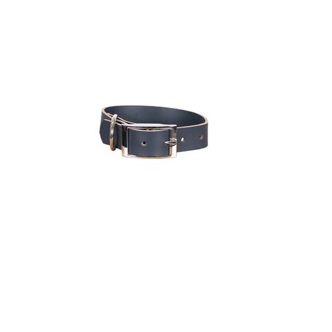 MOG AND BONE GENUINE LEATHER COLLAR NAVY SMALL