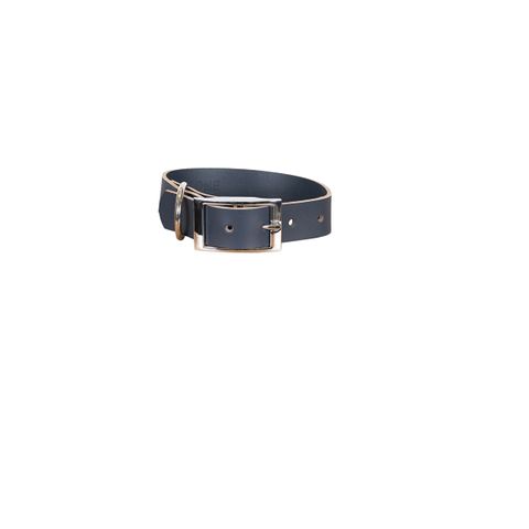 MOG AND BONE GENUINE LEATHER COLLAR NAVY LARGE