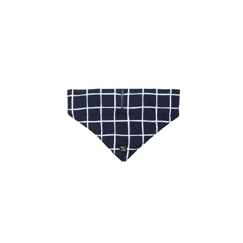 MOG AND BONE BANDANA NAVY CHECK SMALL