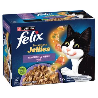 FELIX SENSATIONS&nbsp;JELLIES FAVOURITES MENU 12X85G