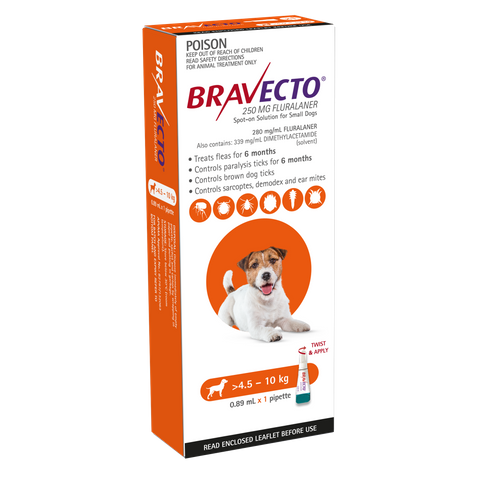 BRAVECTO DOG SPOT ON 4.5-10KG 1PACK