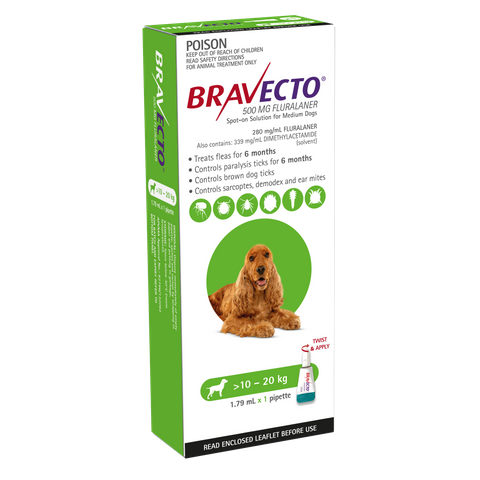 BRAVECTO DOG SPOT ON 10-20KG 1PACK